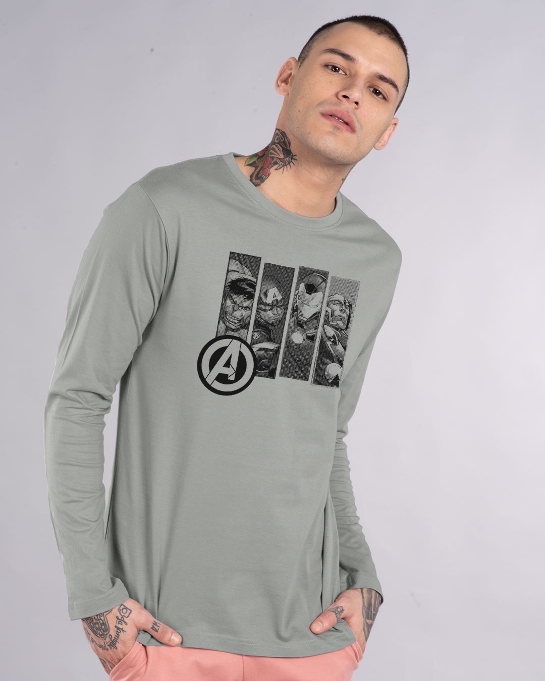 Shop Avengers Heroes Full Sleeve T-Shirt (AVL)-Front