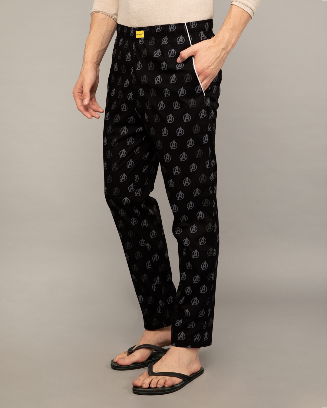 Shop Avengers Logo Only All Over Printed Pyjama (AVL)-Back
