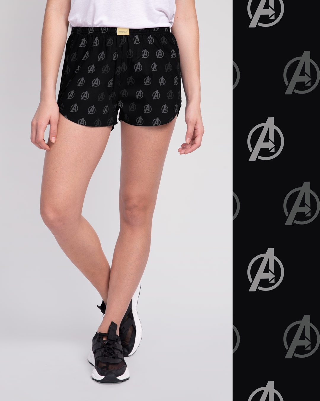 Shop Avengers Only All Over Printed Boxer-Front