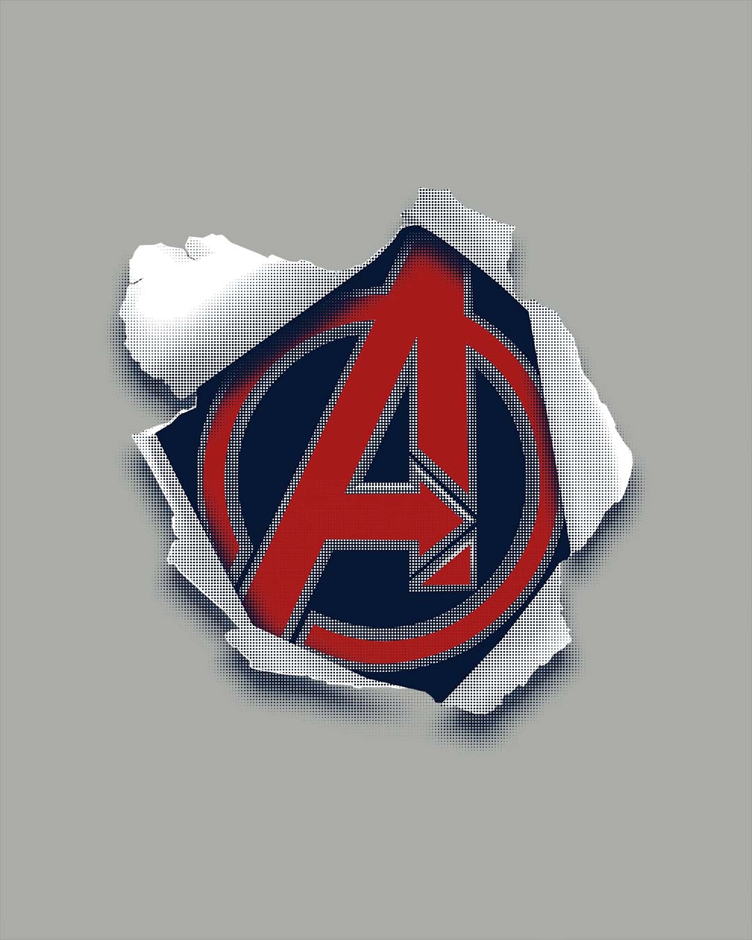 Shop Avengers Paper Half Sleeve T-Shirt (AVL)