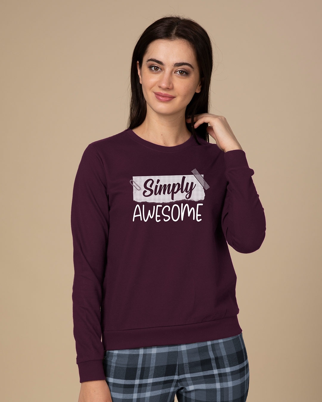 Shop Awesome Simply Fleece Light Sweatshirt-Front