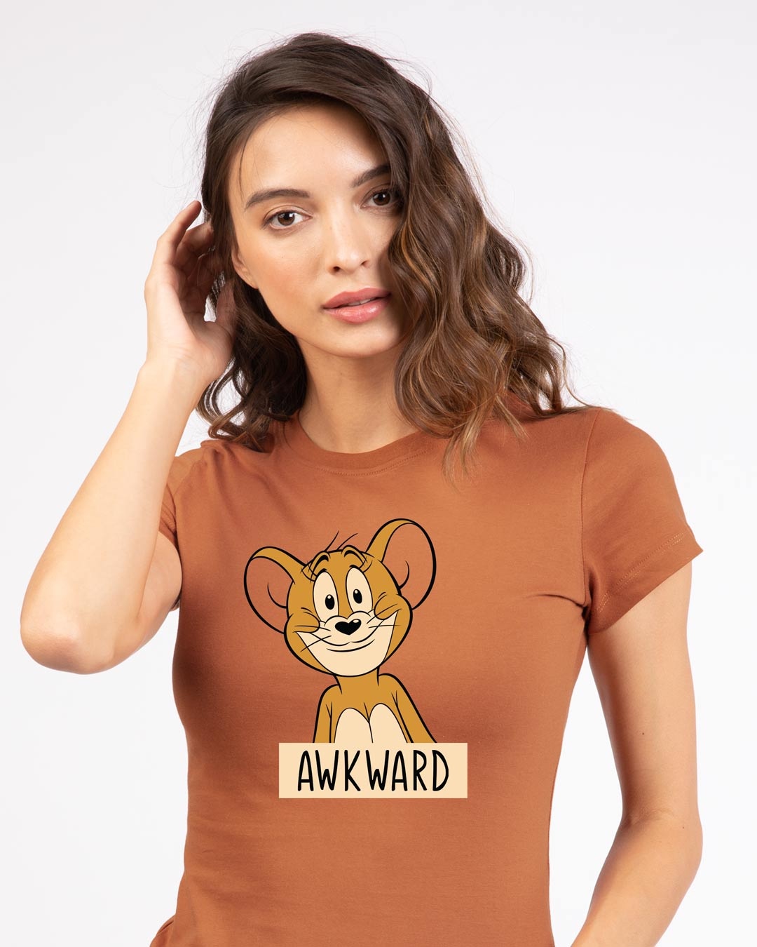 Shop Awkward Jerry Half Sleeve T-Shirt (TJL)-Front