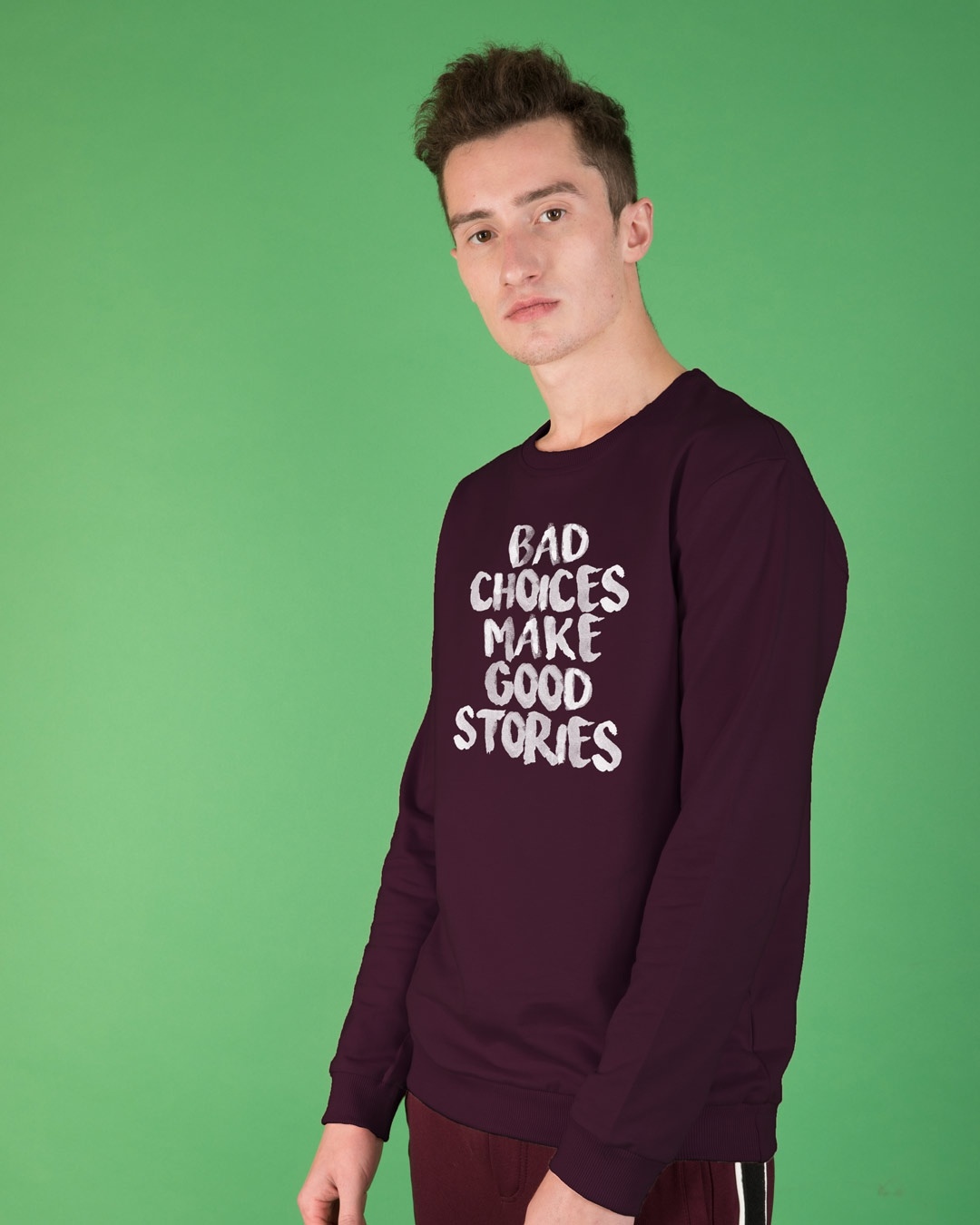 Shop Bad Choices Fleece Light Sweatshirt-Back