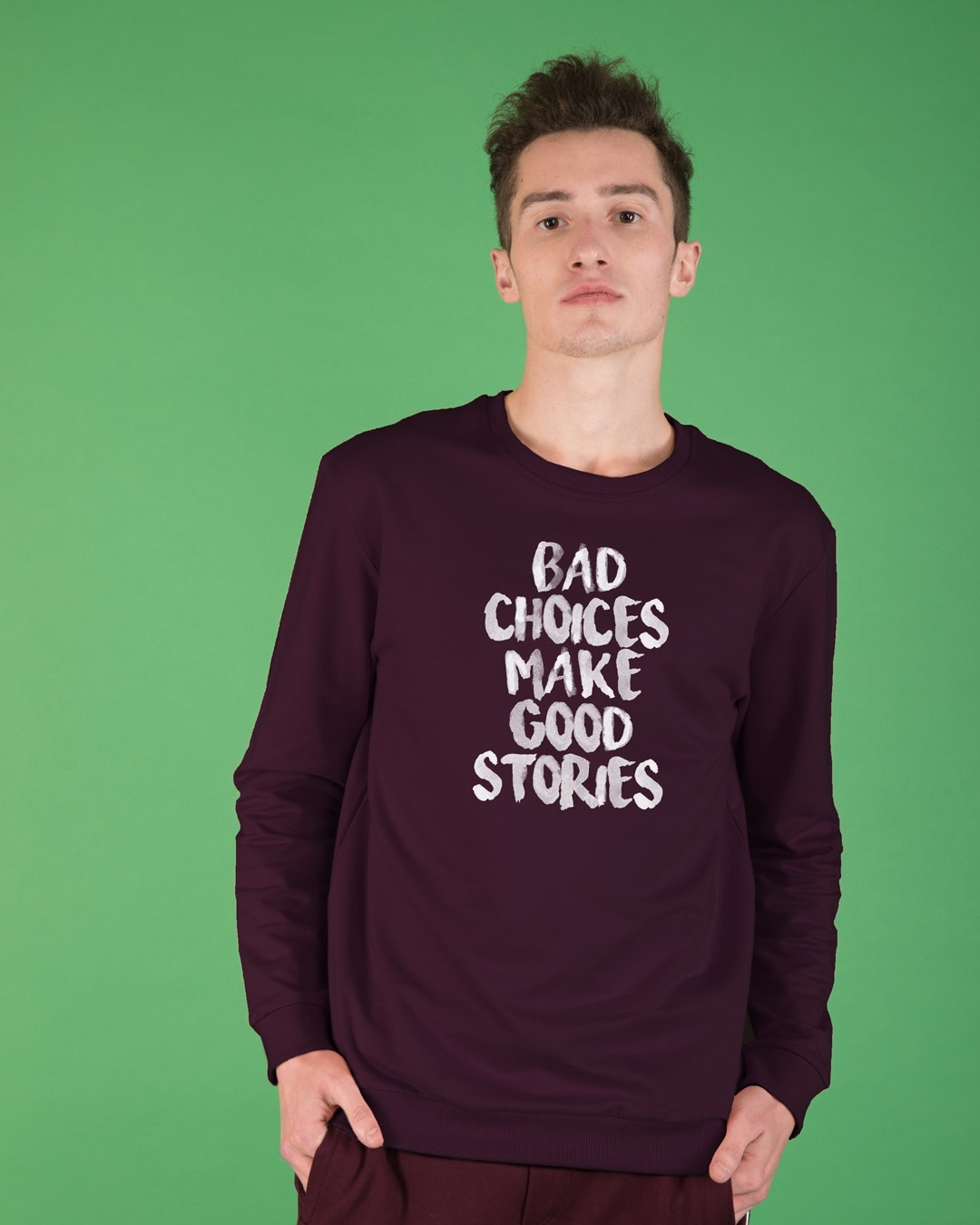 Shop Bad Choices Fleece Light Sweatshirt-Front