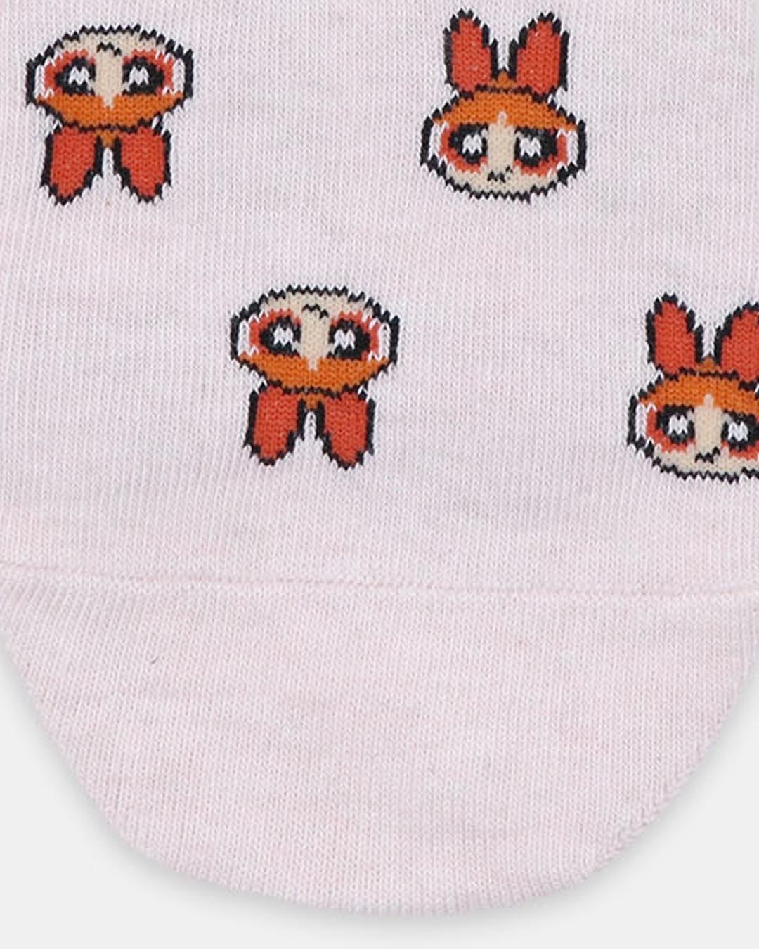 Shop Powerpuff Girls Low Cut Women Cotton Socks (Pack Of 3)