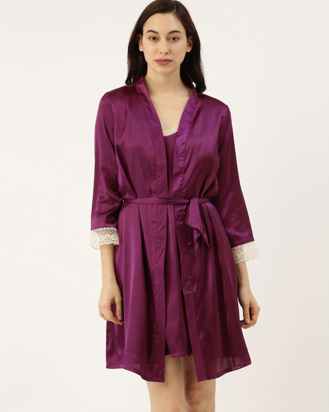 Summer Loungewear Set For Women Kimono Nighty & Robe With Rayon Split Satin  Nightdress And Robe And Lingerie From Qackwang, $22.99 | DHgate.Com
