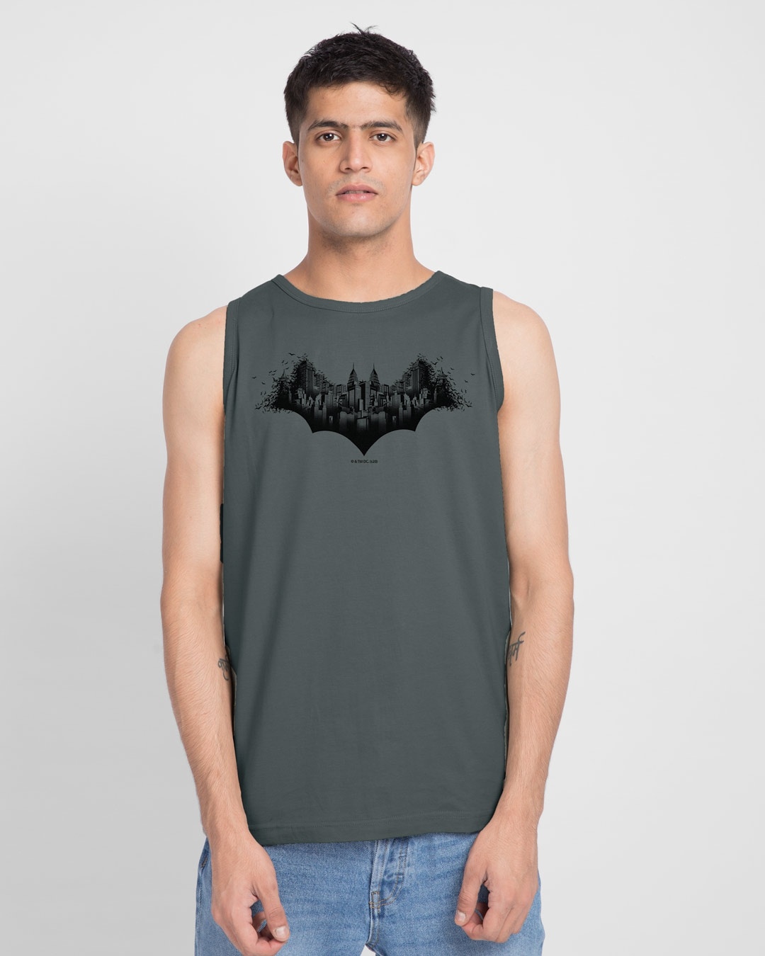 Buy Batman Building Vest (BL) for Men grey Online at Bewakoof