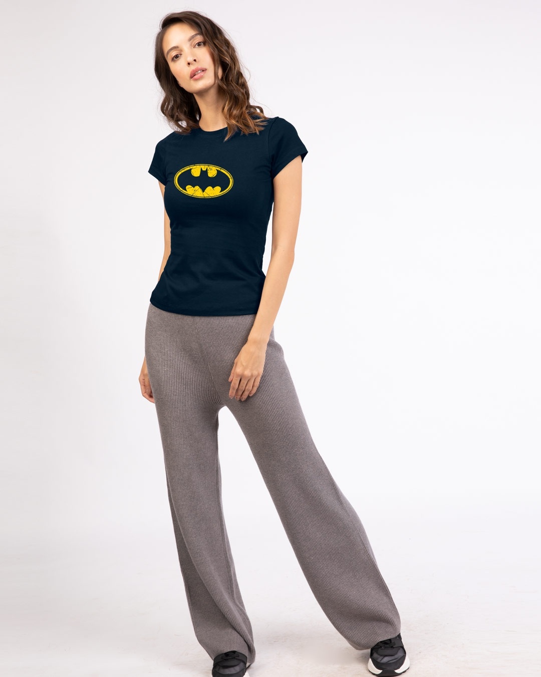 Shop Batman Classic Logo Half Sleeve T-Shirt (BML)-Full