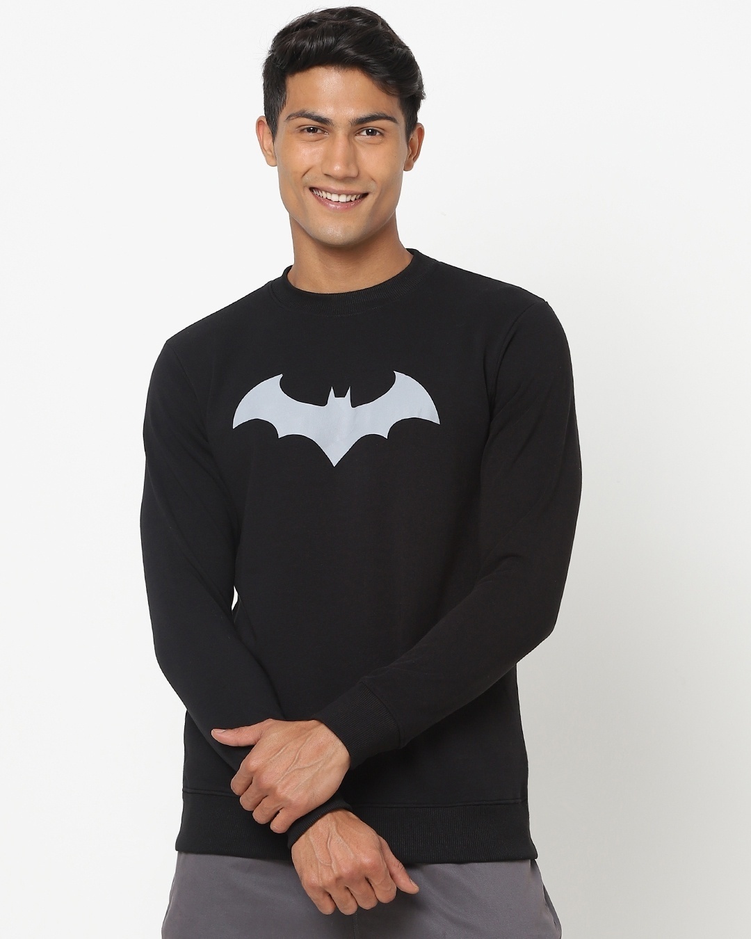 Shop Batman Printed Crewneck Sweatshirt-Front