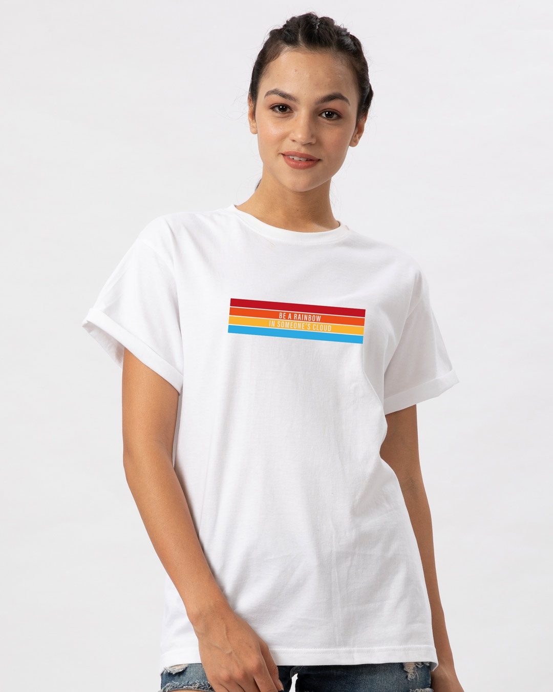 Shop Be A Rainbow Boyfriend T-Shirt-Front