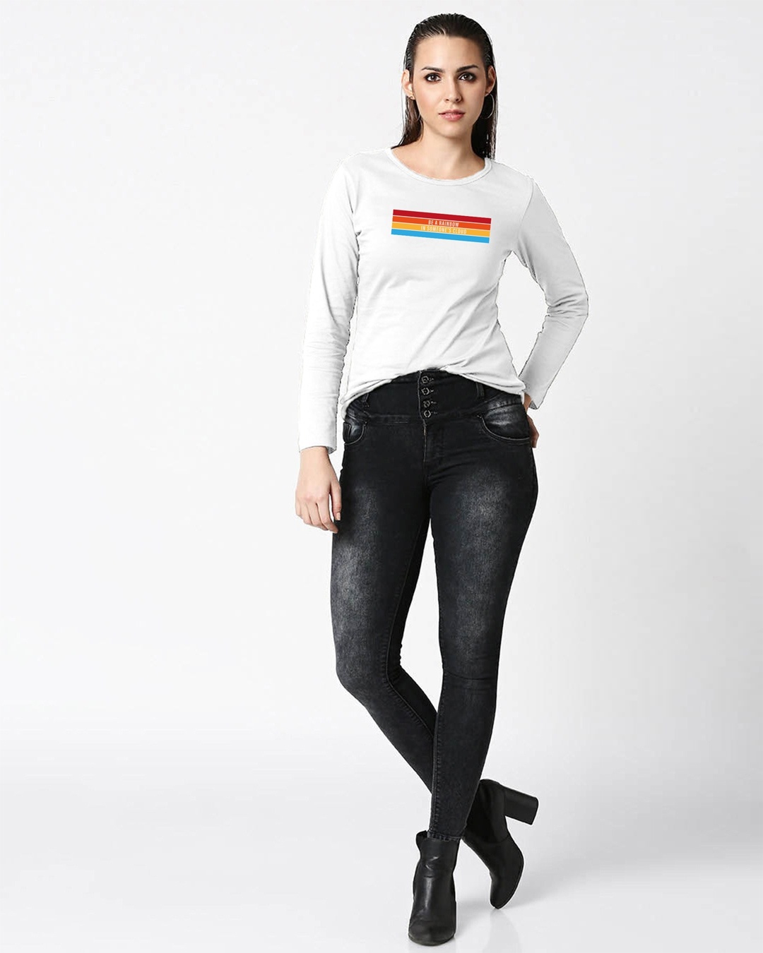 Shop Be a rainbow Full Sleeve T Shirts-Full