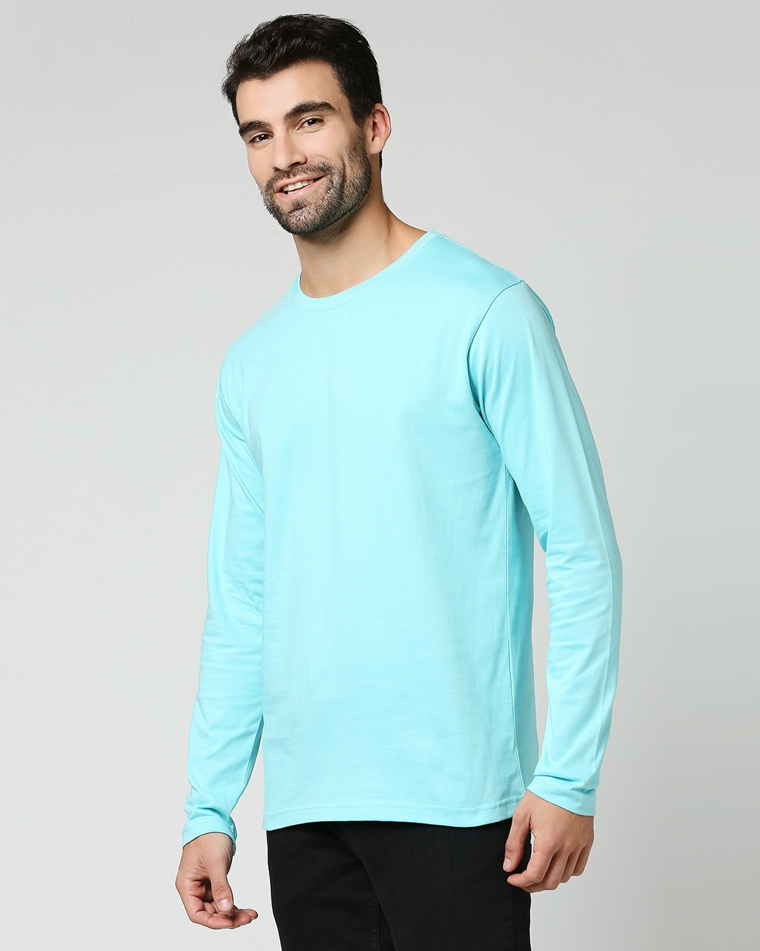 Shop Beach Blue Full Sleeve T-Shirt-Front