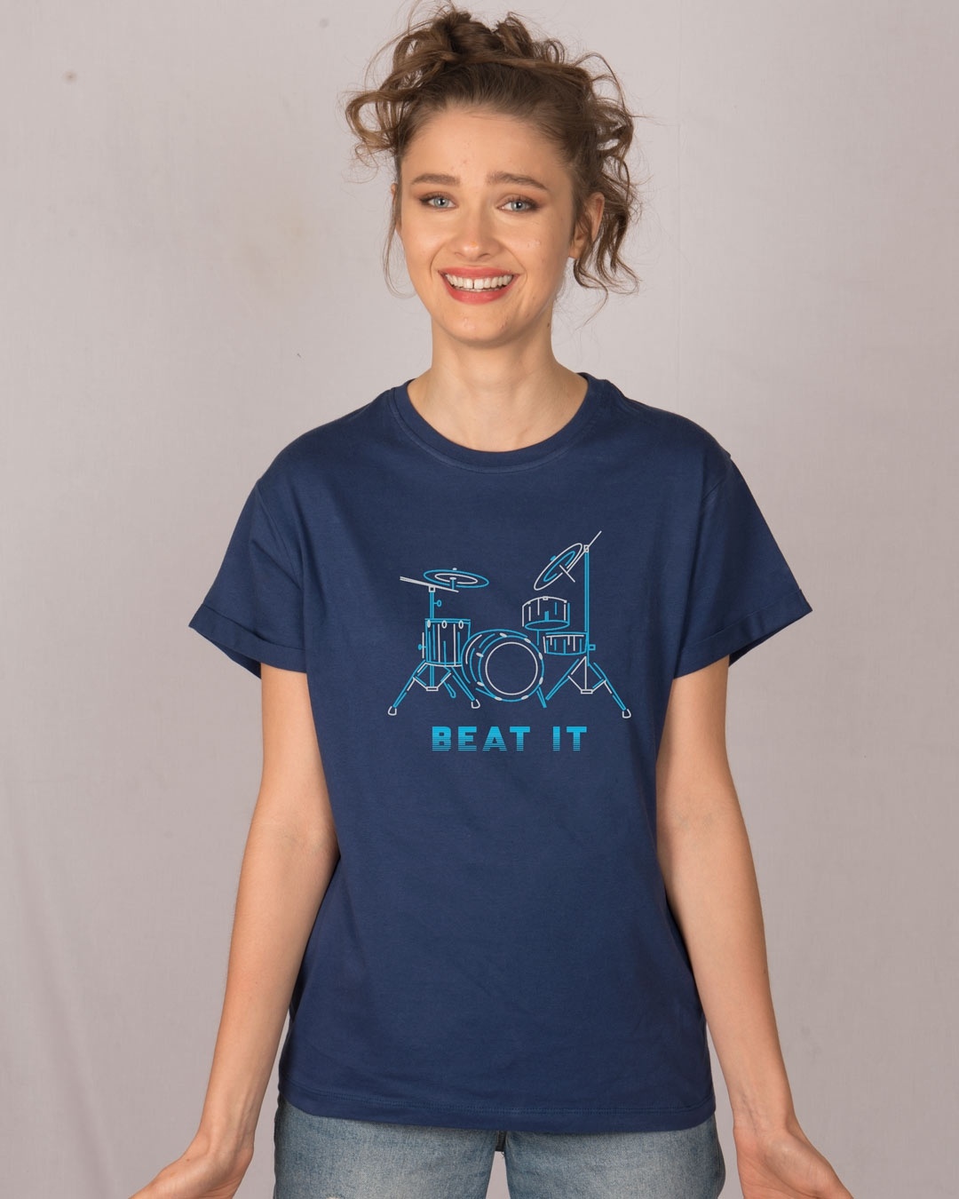 Shop Beat It Boyfriend T-Shirt-Front