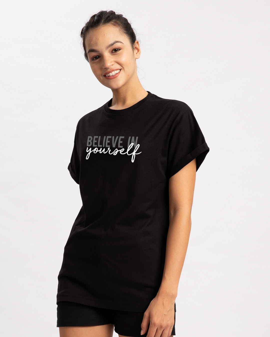 Shop Believe In You Boyfriend T-Shirt-Back