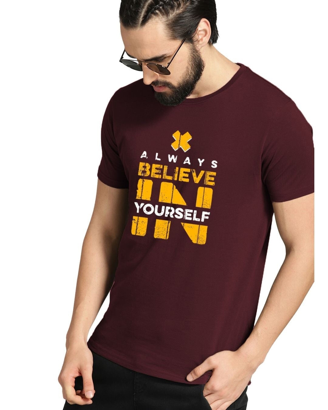 Shop Believe in Yourself Printed T-shirt for Men's-Design