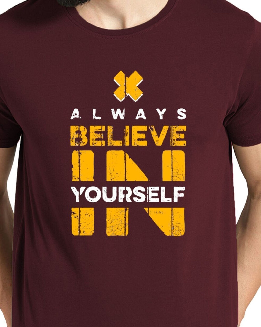 Shop Believe in Yourself Printed T-shirt for Men's-Full