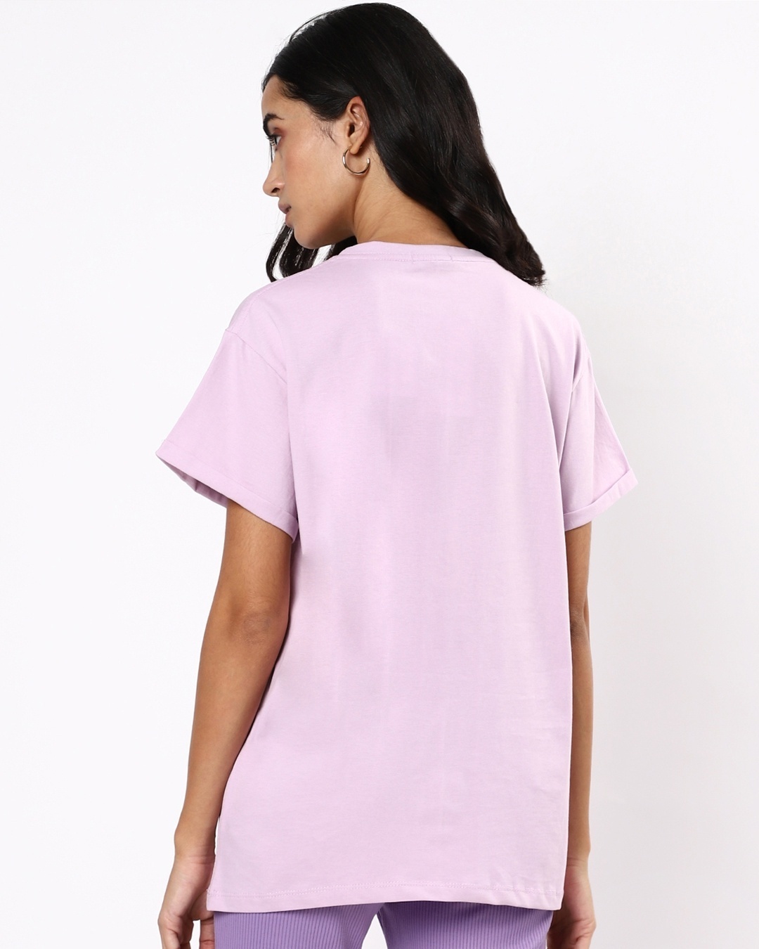 Shop Women's Purple Better Together Graphic Printed Boyfriend T-shirt-Back