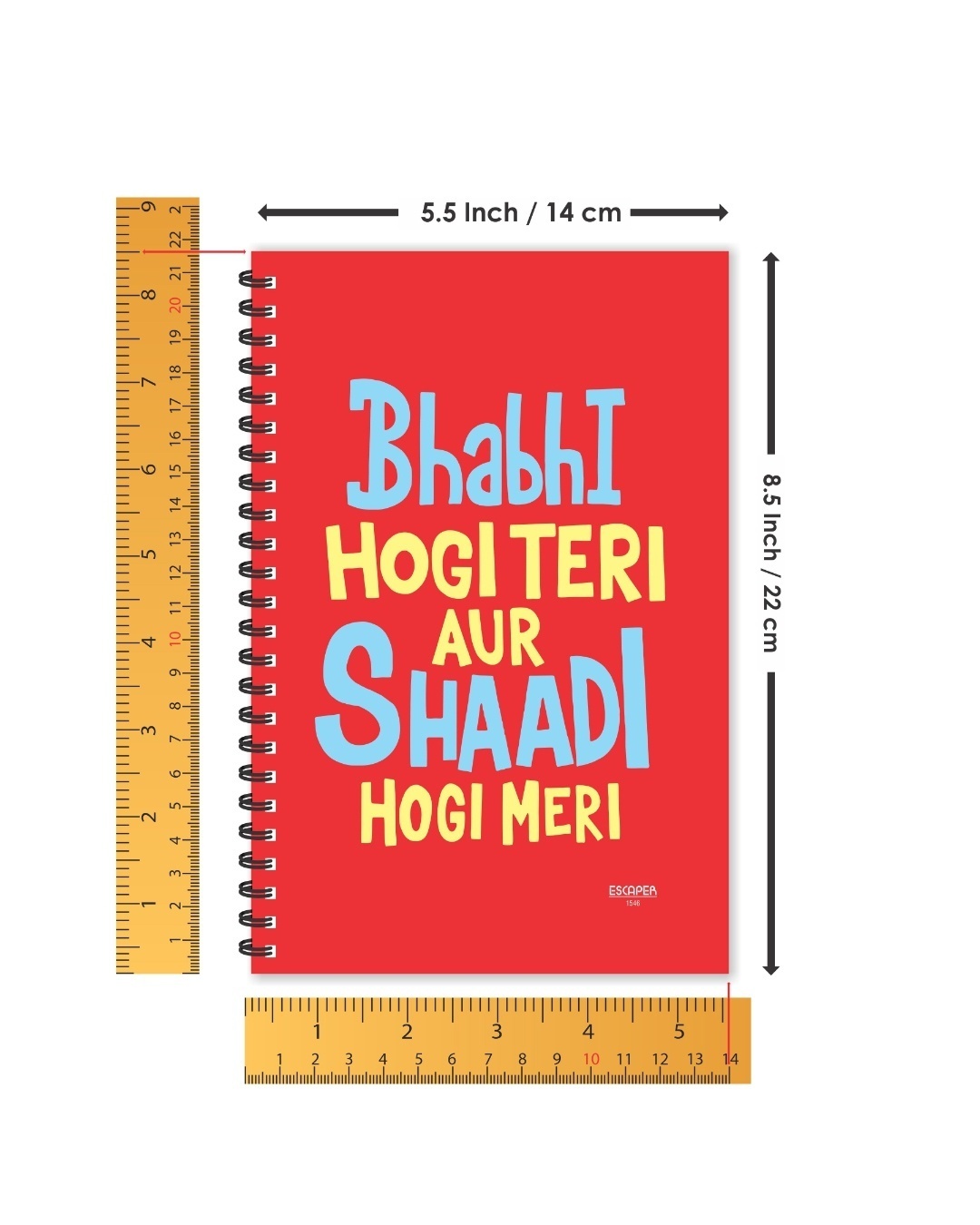 Shop Bhabhi Hogi Teri Aur Shaadi Hogi Designer Notebook (Soft Cover, A5 Size, 160 Pages, Ruled Pages)-Full