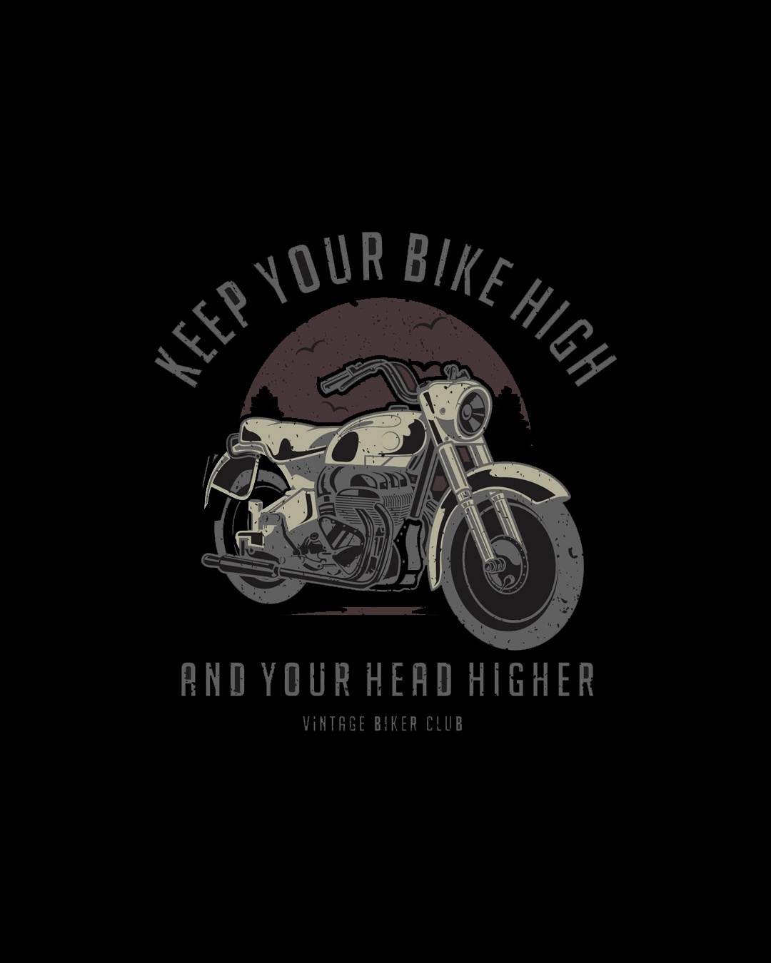 Shop Bike High Head Higher Full Sleeve T-Shirt Black