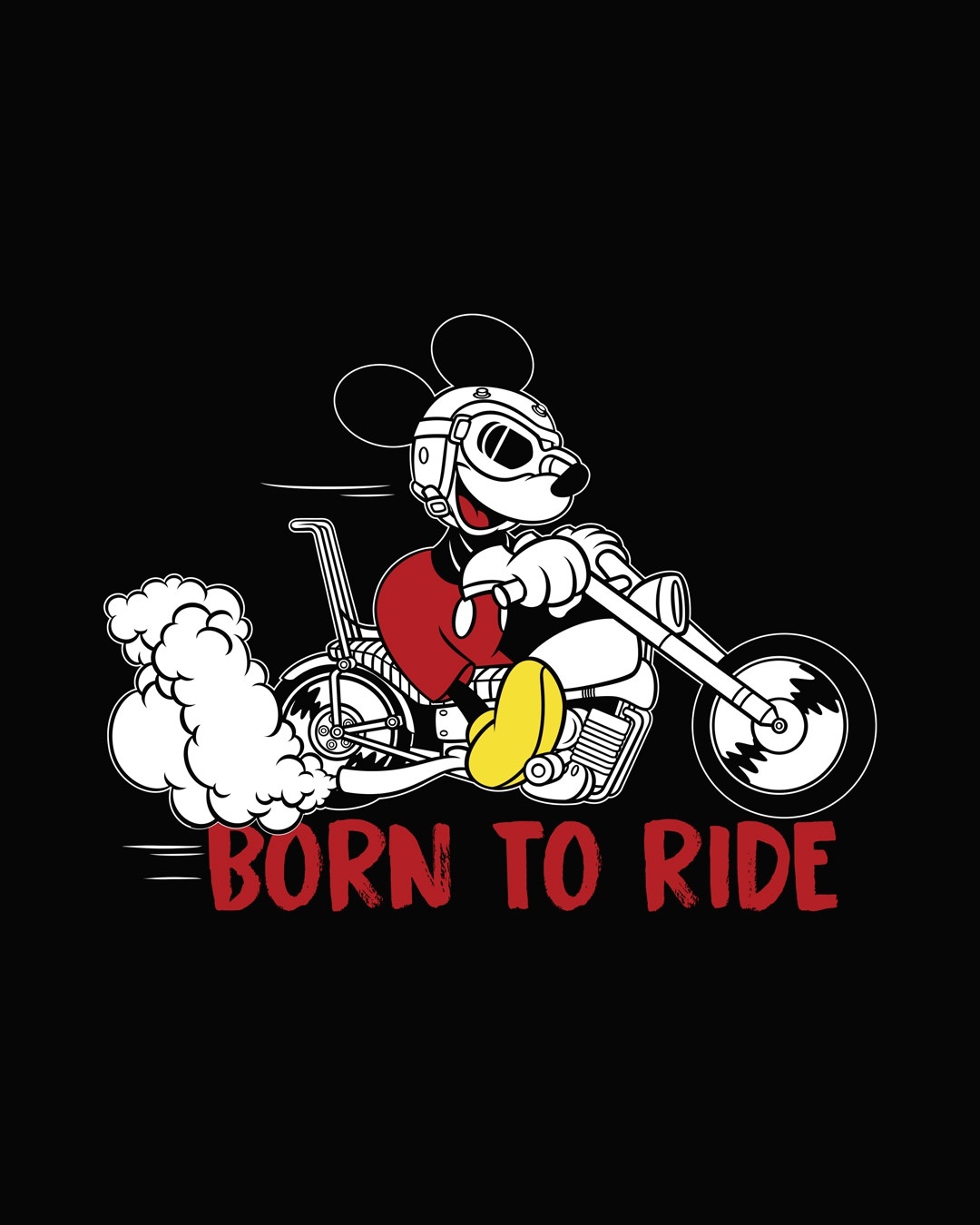 Shop Bike Mickey Full Sleeve T-Shirt (DL)-Full