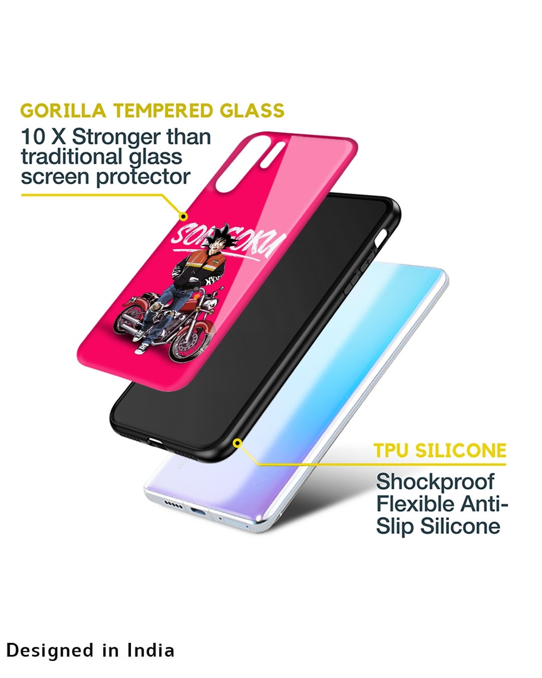 Shop Biker Goku Premium Glass Case for Apple iPhone 13 Pro Max (Shock Proof,Scratch Resistant)-Design
