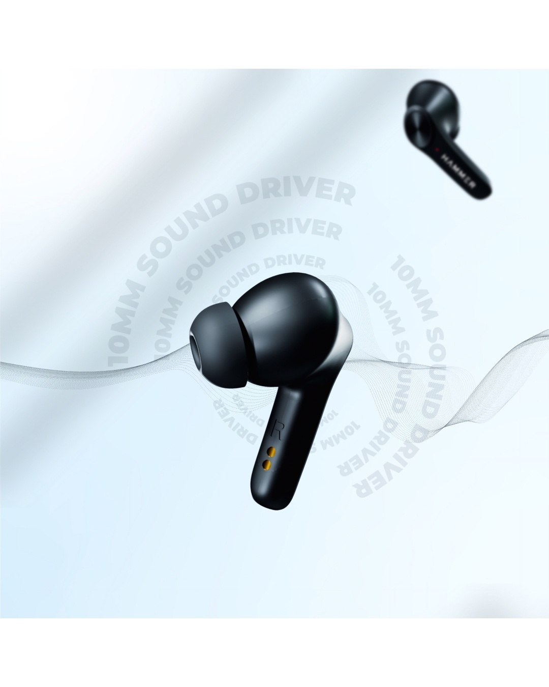 Shop Black Bluetooth 5.0 with Earbuds Headphone-Back