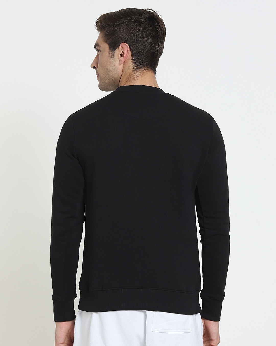 Shop Black Crew Neck Sweatshirt-Design