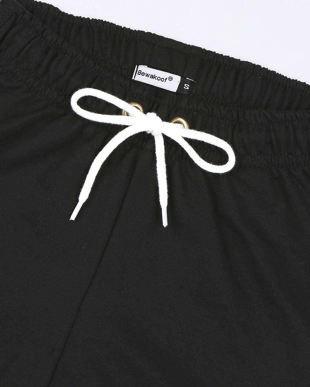 Shop Black High Waist Contrast Lounge Shorts