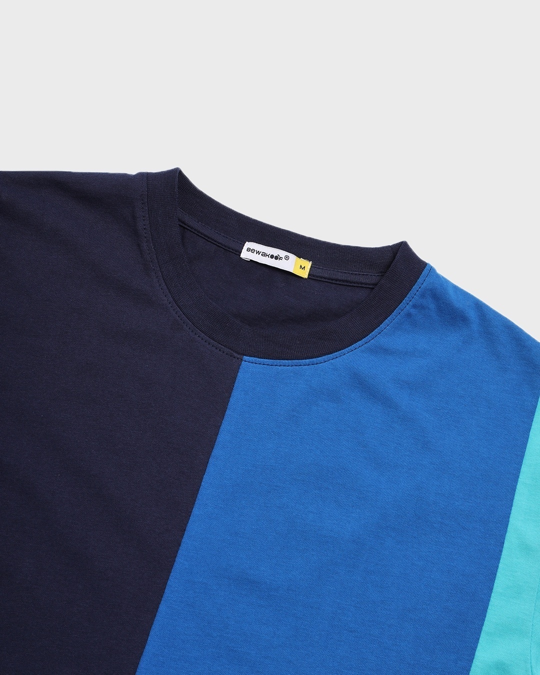 Shop Men's Black Iris & Blue Color Block T-shirt