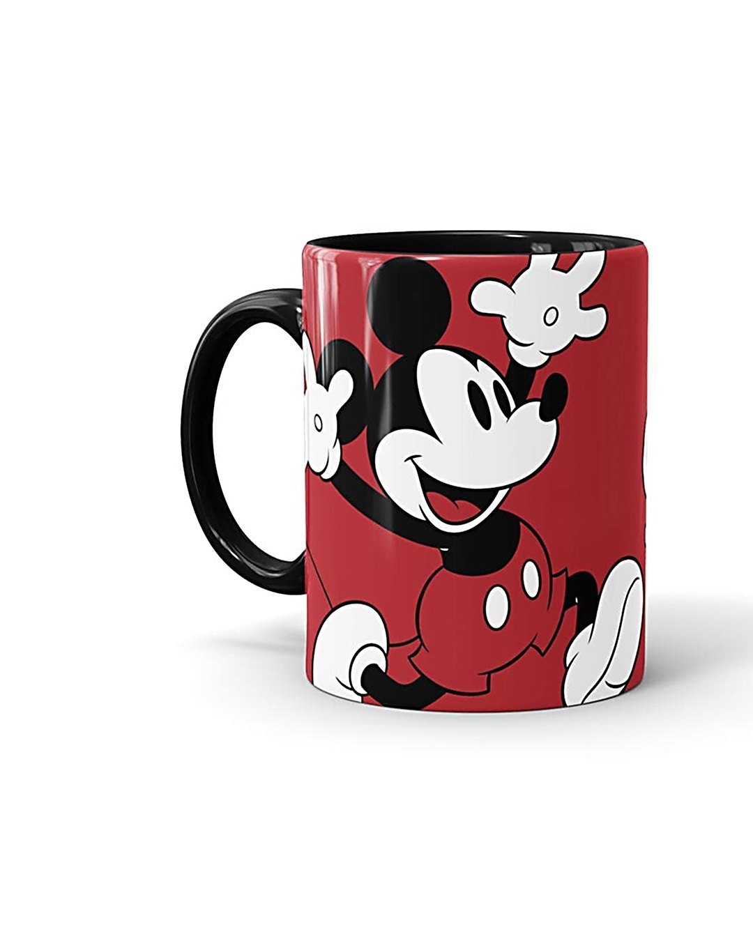Shop Black Mickey brings Trouble Coffee Mug-Front