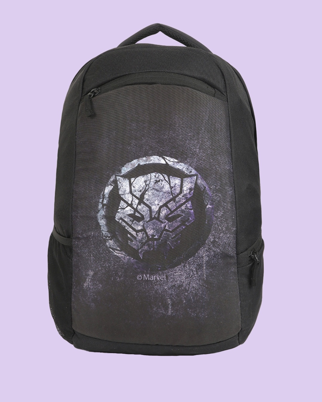 Shop Black Panther Stone Logo (AVL) Laptop Backpack Black-Front