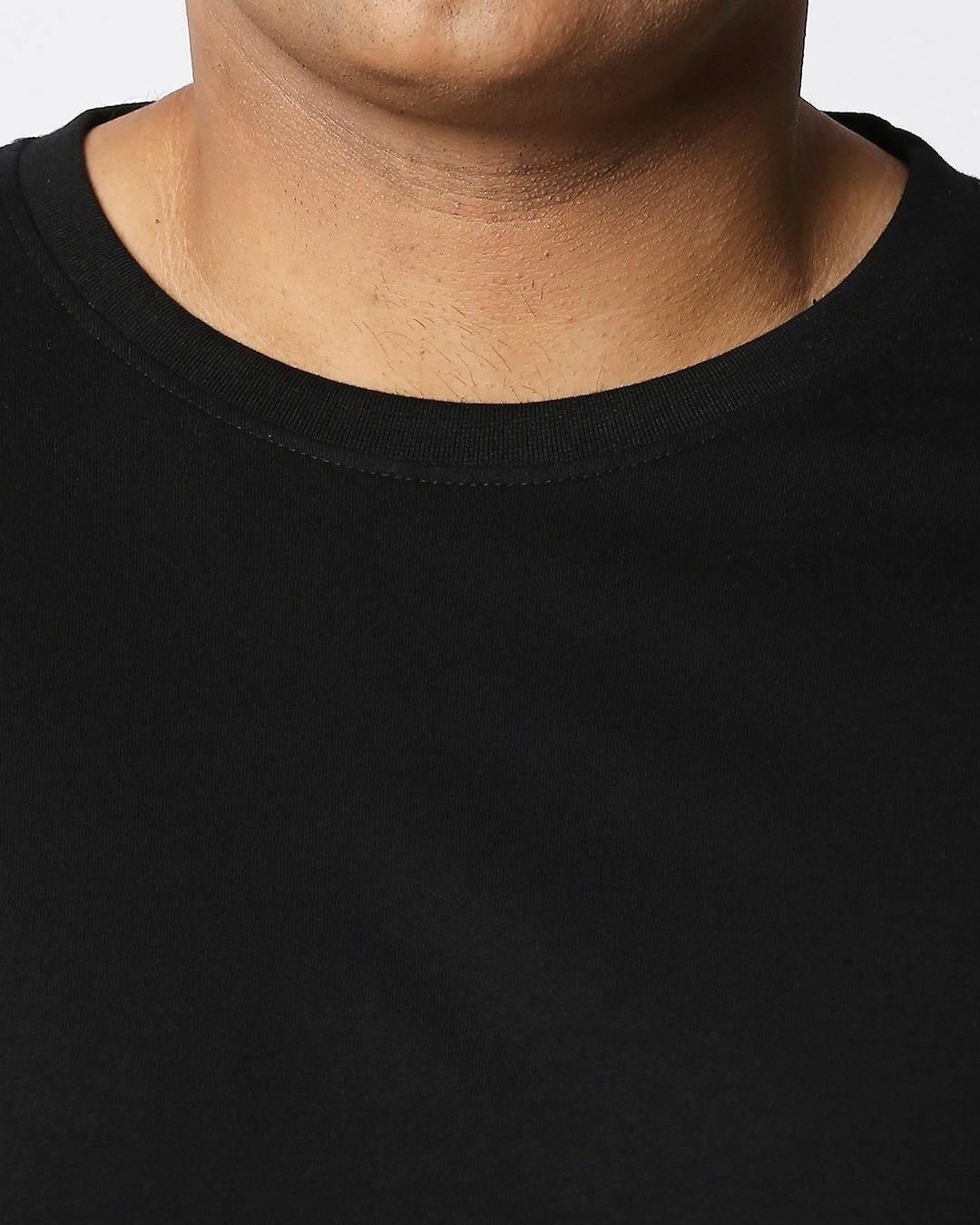 Shop Black Plus Size Half Sleeve Organic Cotton T-Shirt