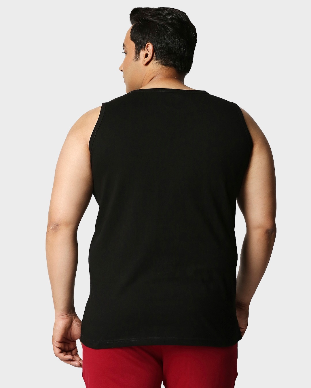 Shop Men's Black Plus Size Vest-Full