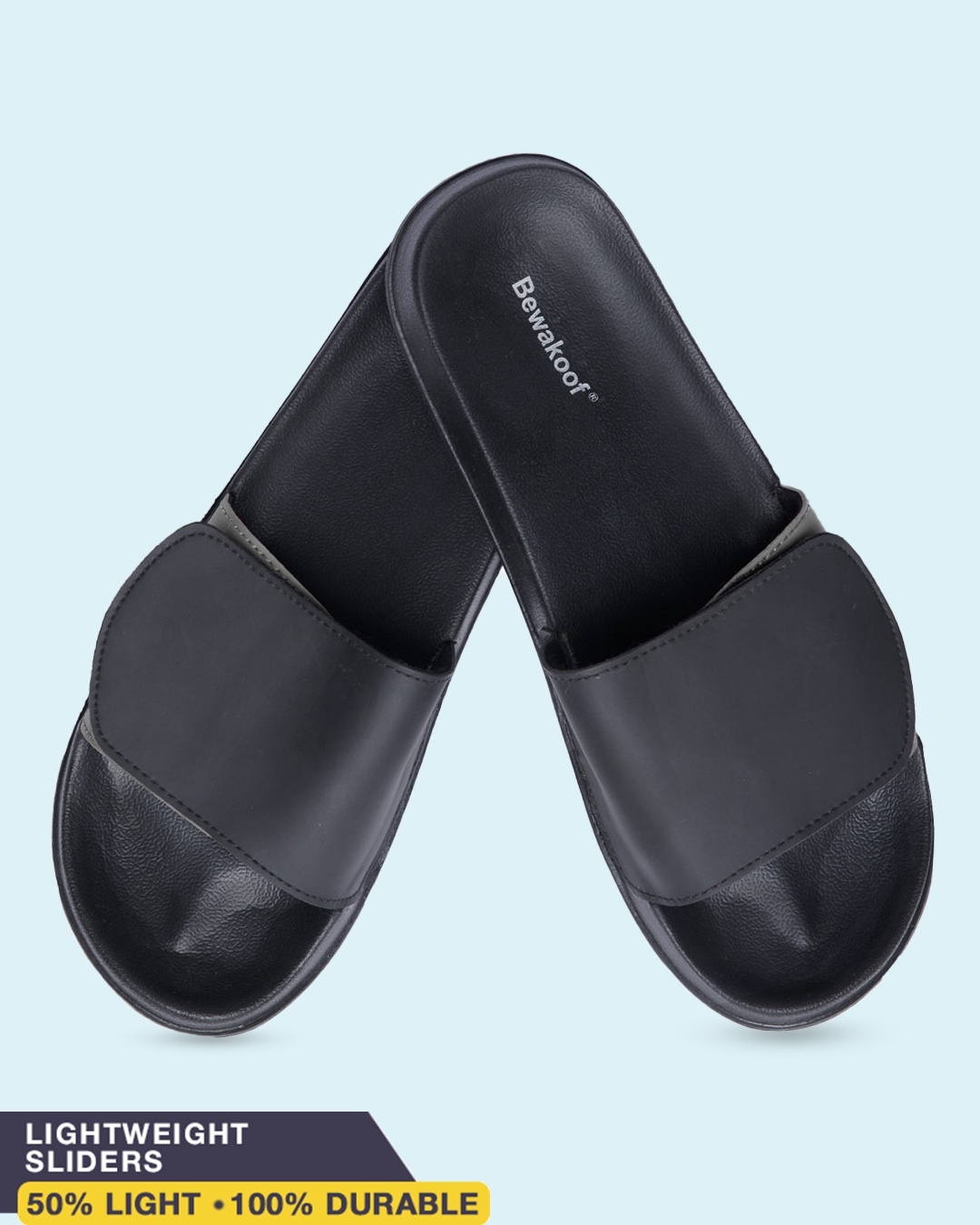 Shop Black Shadow Lightweight Adjustable Strap Mens Slider-Front