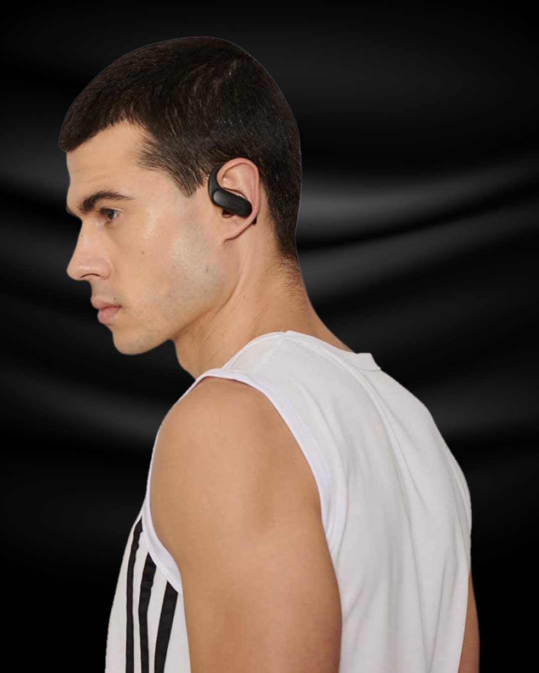 Shop Black Sports True Earphones With Bluetooth 5.0 mic