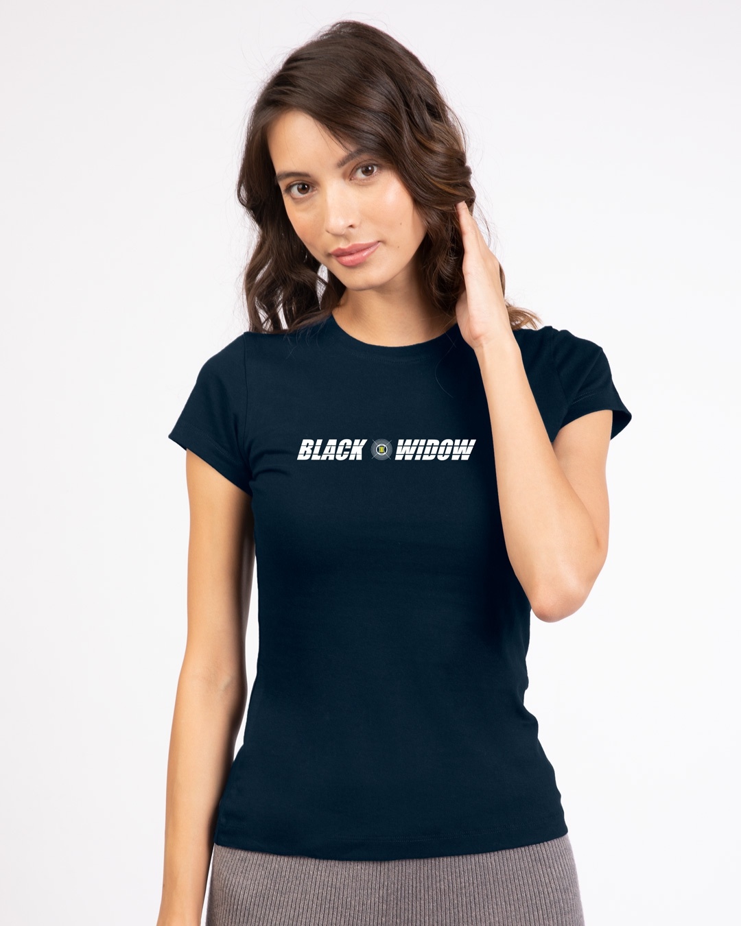 Shop Black Widow Half Sleeve T-Shirt (AVL)-Back