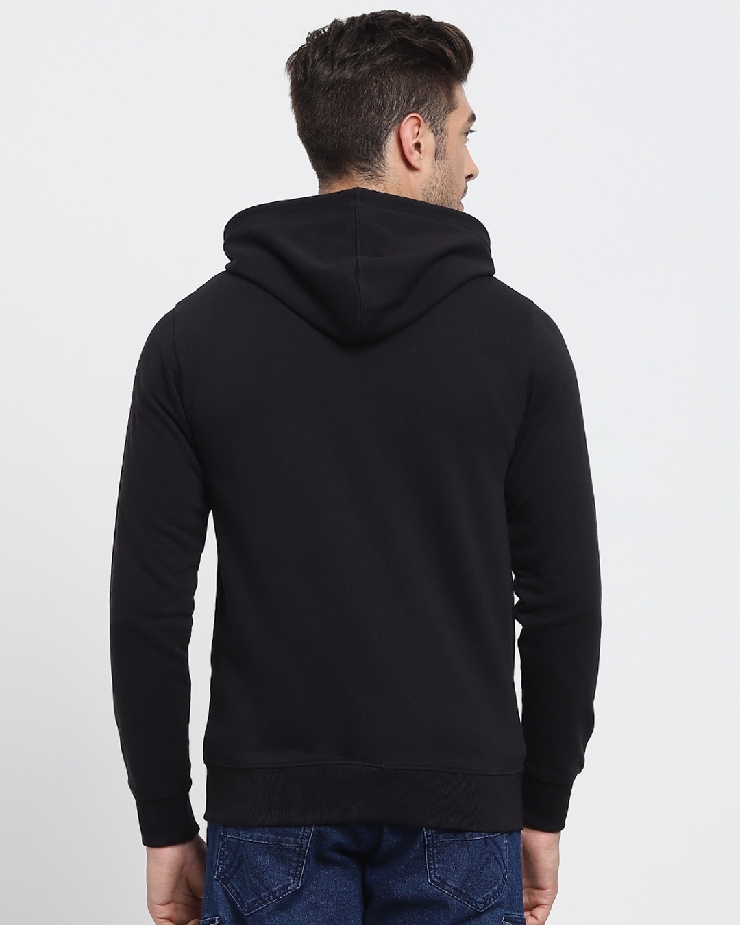 Shop Black Zipper Hoodie Sweatshirt-Design