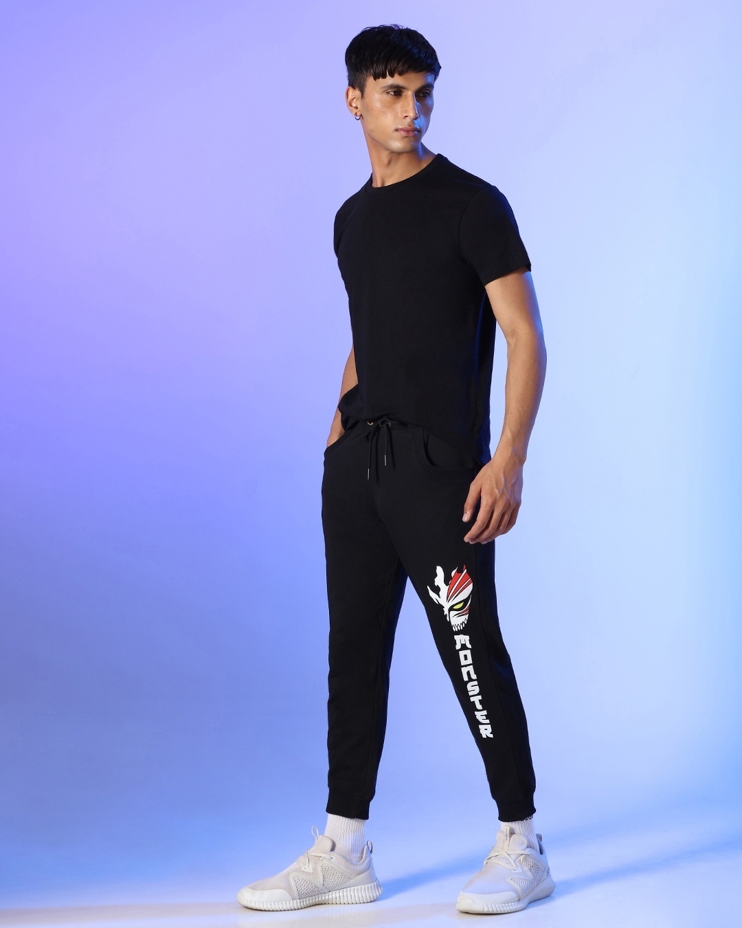 Buy Bleach Casual Jogger Pants for Men black Online at Bewakoof