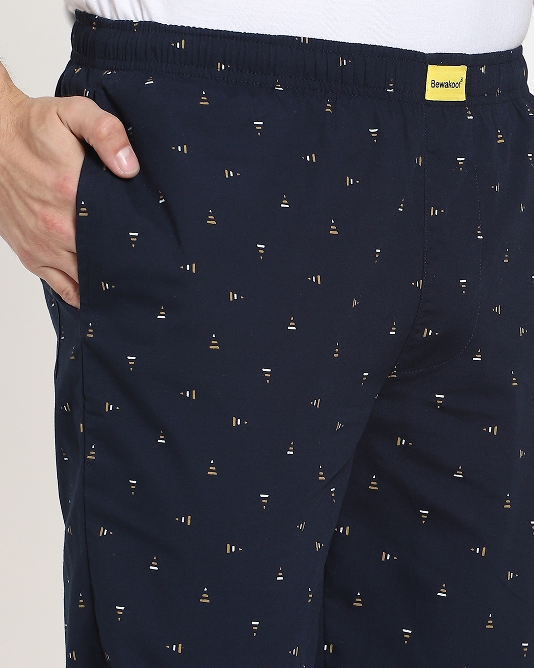 Shop Men's Blue Geometric Printed Pyjamas