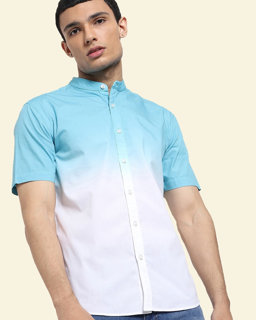 Shop Men's Blue Ombre Shirt-Front
