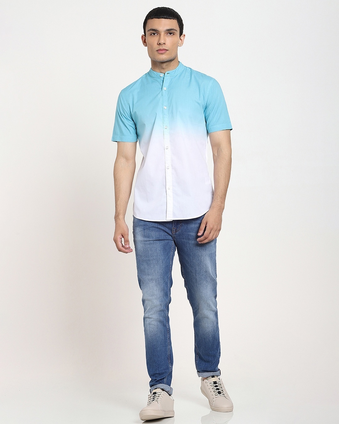 Shop Men's Blue Ombre Shirt-Full