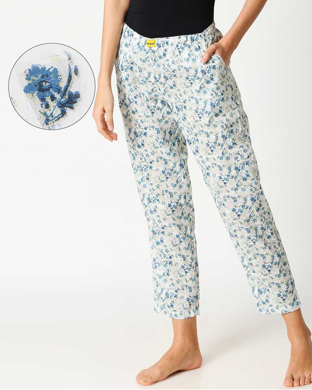 Shop Blue Floral Women's Pyjama