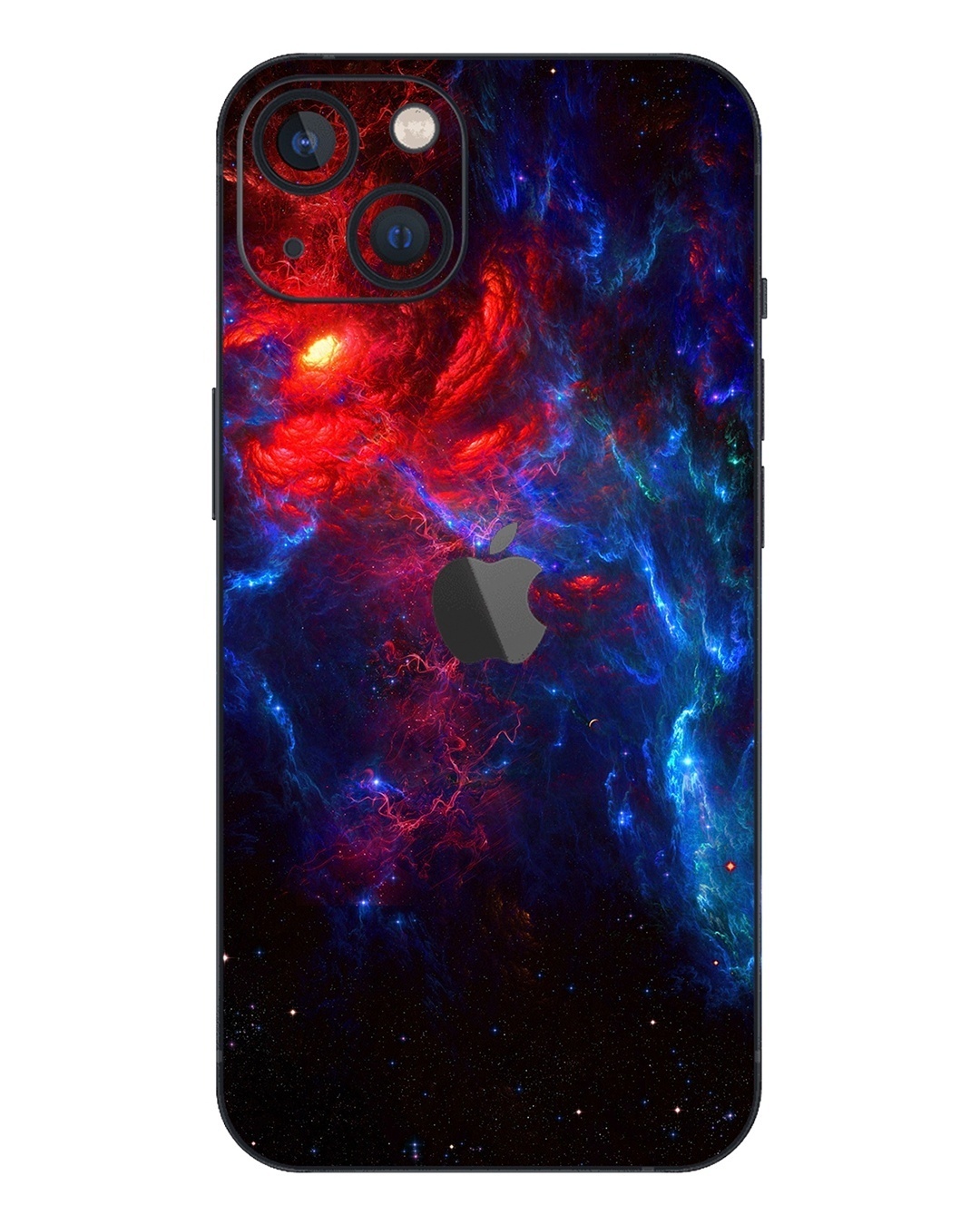 Buy Blue Red Nebula Abstract Printed Mobile Skin for Apple