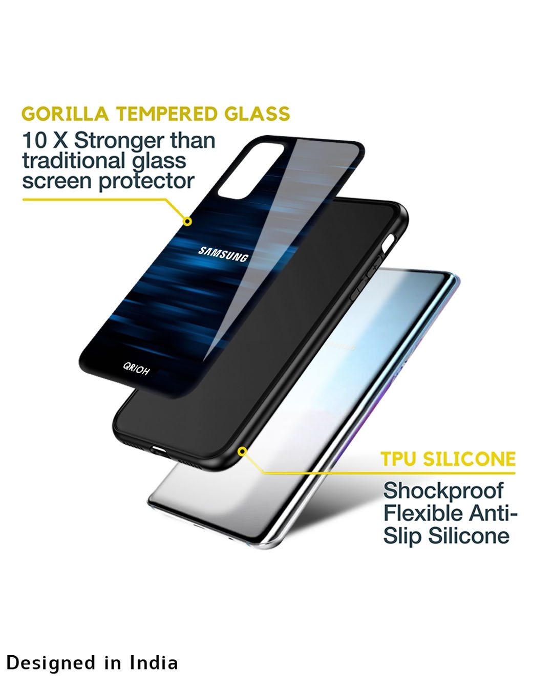 Shop Blue Rough Pastel Premium Glass Cover For Samsung Galaxy A21s(Impact Resistant, Matte Finish)-Design