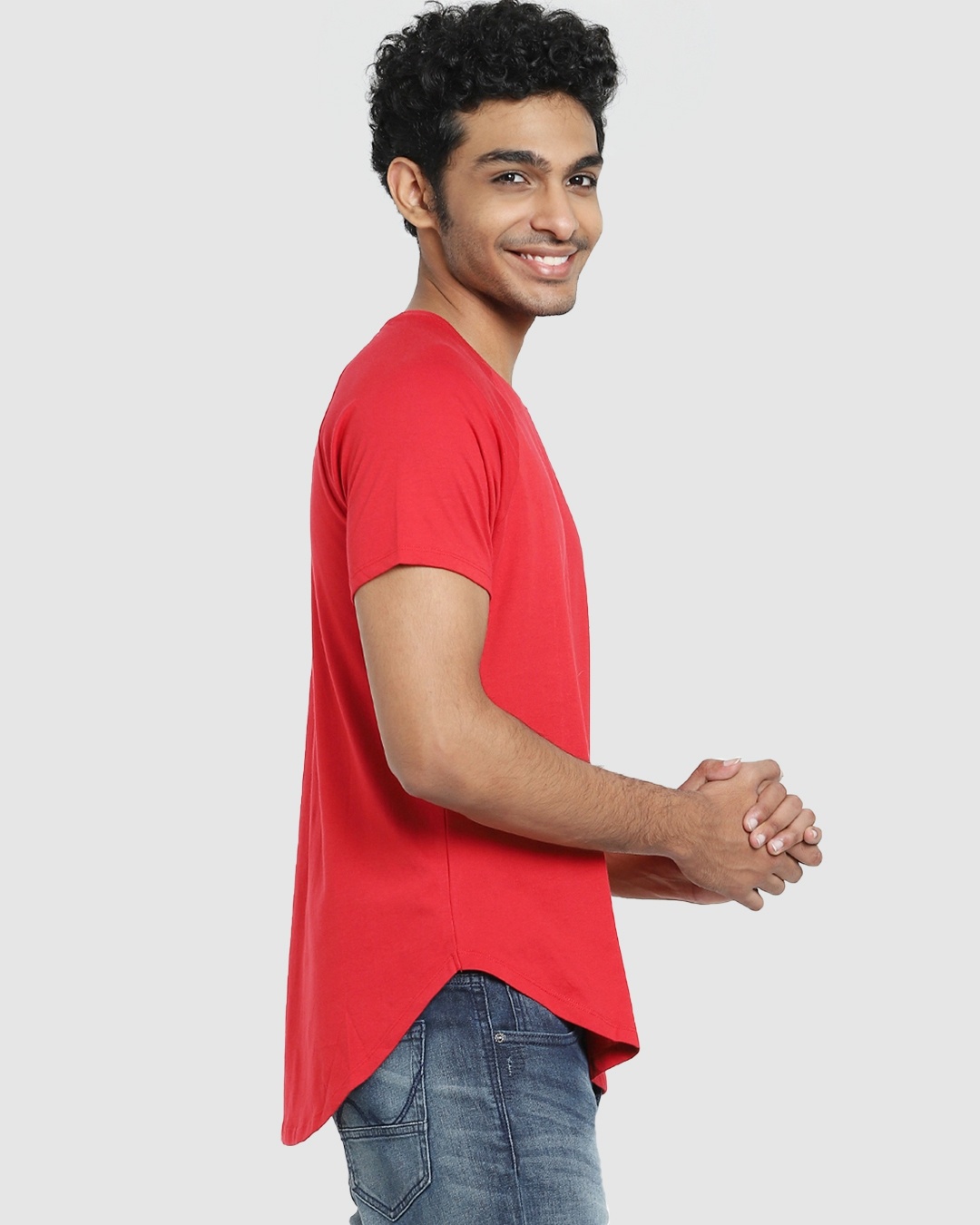 Buy Bold Red Apple Cut Raglan Half Sleeve T Shirt Online at Bewakoof