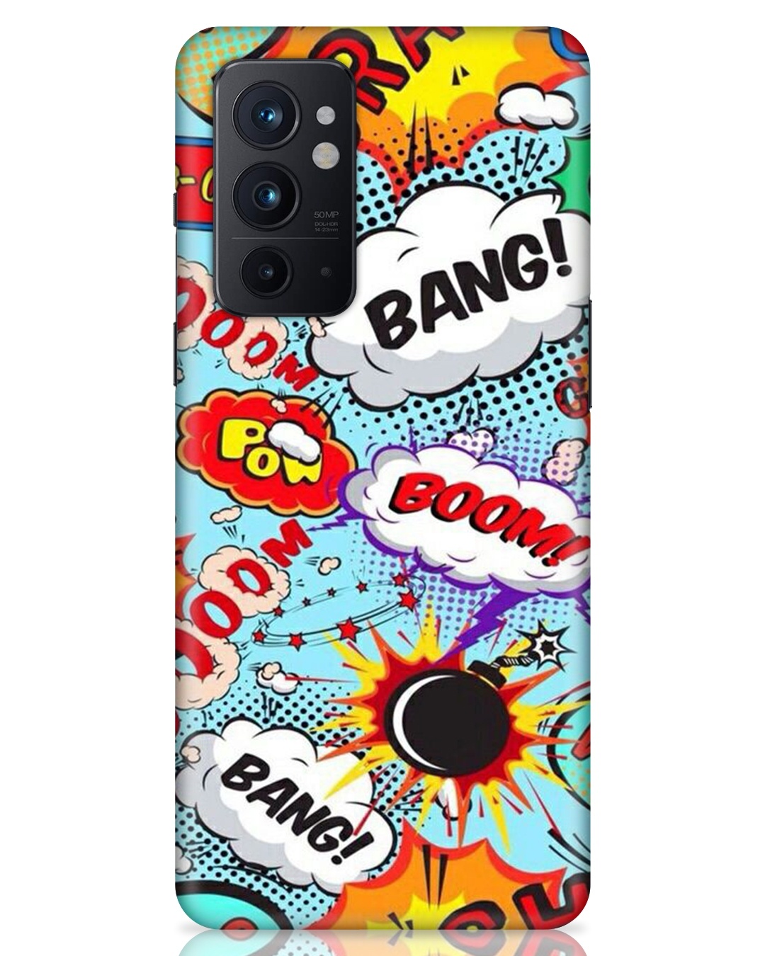 Boom Bang Abstract Printed Designer Hard Cover For OnePlus 9RT 5G (Impact Resistant, Matte Finish)