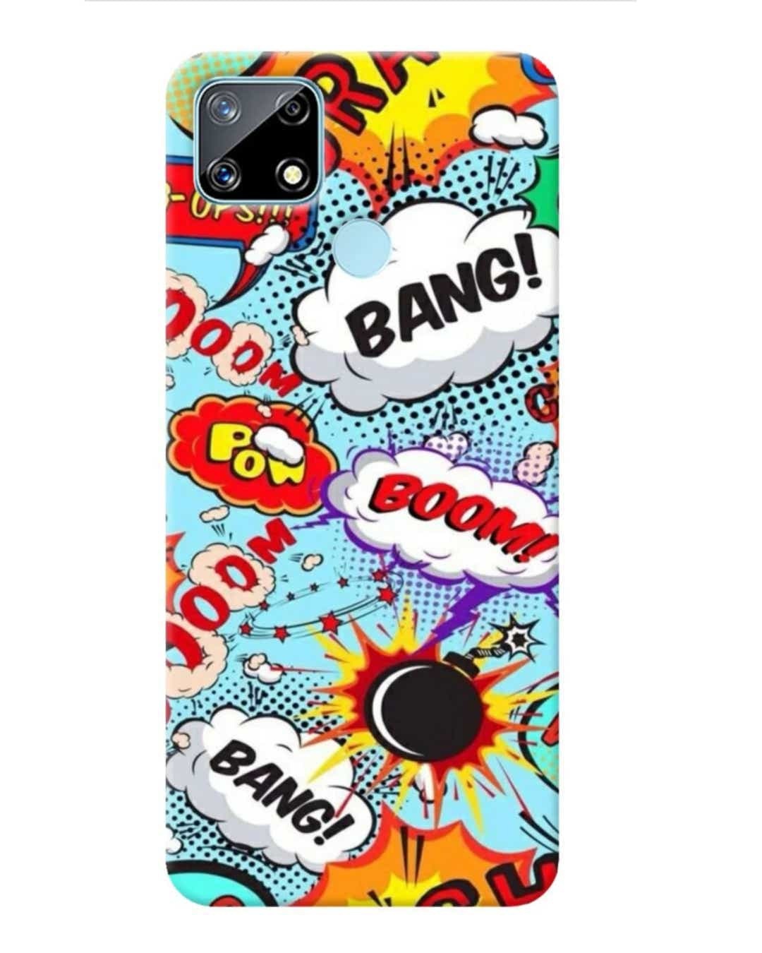 Shop Boom Bang Abstract Printed Designer Hard Cover For Realme Narzo 20 (Impact Resistant, Matte Finish)-Front