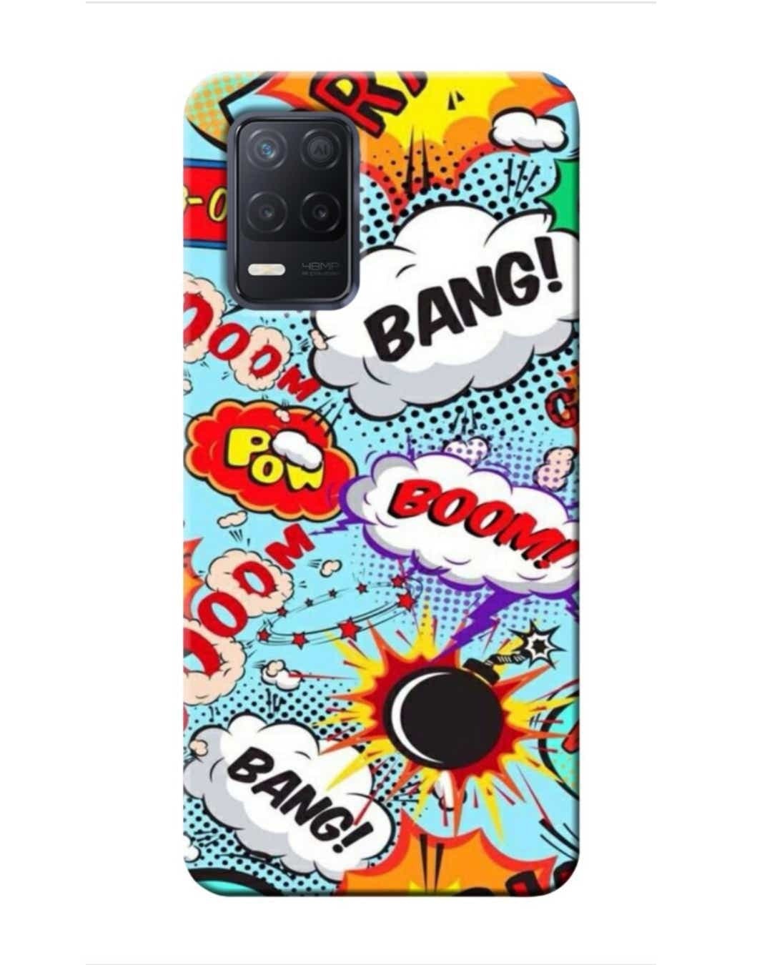 Shop Boom Bang Abstract Printed Designer Hard Cover For Realme Narzo 30 A (Impact Resistant)-Front