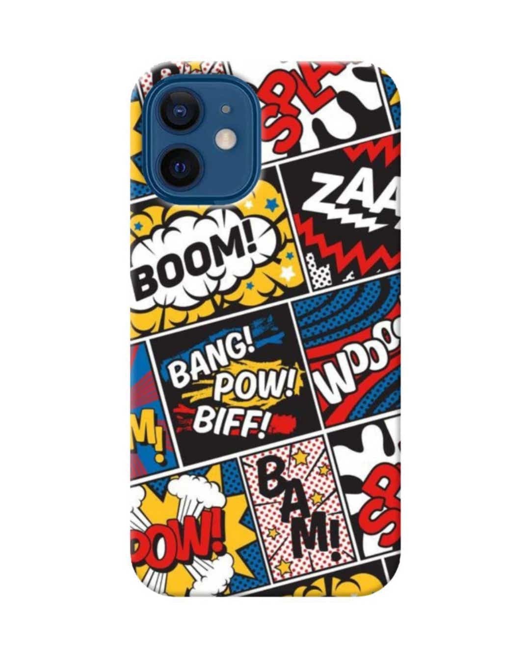 Shop Boom Zaap Abstract Printed Designer Hard Cover For iPhone 12 (Impact Resistant, Matte Finish)-Front
