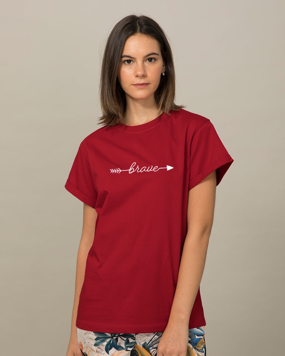 Shop Brave Arrow Boyfriend T-Shirt-Back